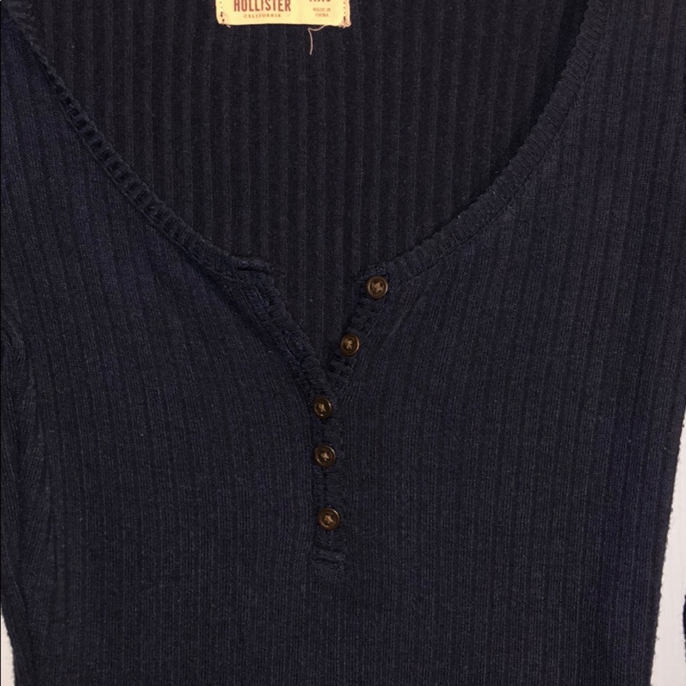 Navy Ribbed Henley